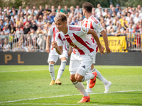 Kamil Odolak plays in a game between Wieczysta Krakow and Pogon Grodzisk Mazowiecki in Krakow, Poland, on September 1, 2024. Polish football...