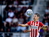 PSV player Hirving Lozano plays during the match PSV vs. Go Ahead Eagles at the Philips Stadium for the Dutch Eredivisie 4th round season 20...