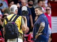 Photographer Peter van Gogh discusses with the security of PSV during the match PSV vs. Go Ahead Eagles at the Philips Stadium for the Dutch...