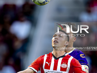 PSV player Hirving Lozano plays during the match PSV vs. Go Ahead Eagles at the Philips Stadium for the Dutch Eredivisie 4th round season 20...