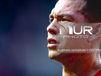 PSV player Hirving Lozano plays during the match PSV vs. Go Ahead Eagles at the Philips Stadium for the Dutch Eredivisie 4th round season 20...