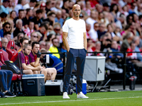 Go Ahead Eagles trainer Paul Simonis during the match PSV vs. Go Ahead Eagles at the Philips Stadium for the Dutch Eredivisie 4th round seas...