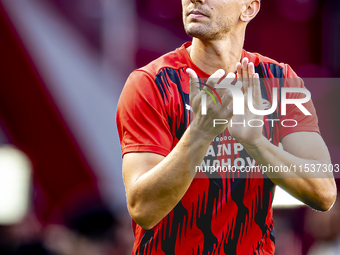 PSV player Luuk de Jong plays during the match PSV vs. Go Ahead Eagles at the Philips Stadium for the Dutch Eredivisie 4th round season 2024...