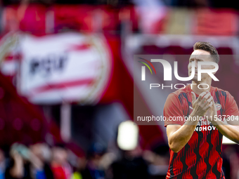 PSV player Luuk de Jong plays during the match PSV vs. Go Ahead Eagles at the Philips Stadium for the Dutch Eredivisie 4th round season 2024...