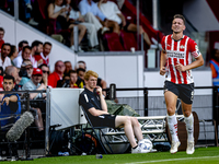 PSV player Luuk de Jong gets injured during the match PSV vs. Go Ahead Eagles at the Philips Stadium for the Dutch Eredivisie 4th round seas...