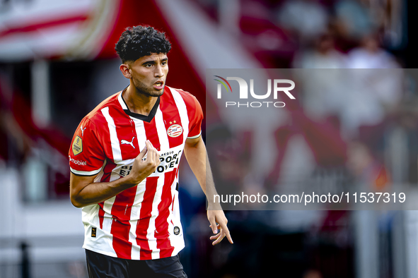 PSV player Ricardo Pepi during the match PSV vs. Go Ahead Eagles at the Philips Stadium for the Dutch Eredivisie 4th round season 2024-2025...