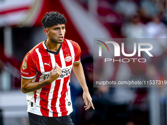 PSV player Ricardo Pepi during the match PSV vs. Go Ahead Eagles at the Philips Stadium for the Dutch Eredivisie 4th round season 2024-2025...