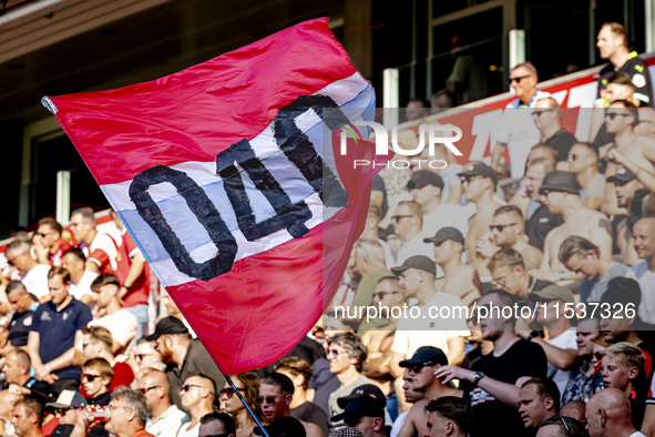 The atmosphere in the stadium during the match between PSV and Go Ahead Eagles at the Philips Stadium for the Dutch Eredivisie 4th round sea...