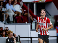 PSV player Luuk de Jong gets injured during the match PSV vs. Go Ahead Eagles at the Philips Stadium for the Dutch Eredivisie 4th round seas...