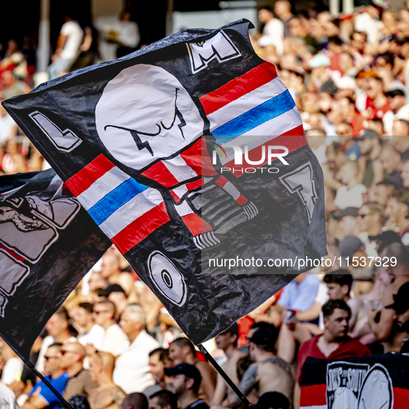 During the match between PSV and Go Ahead Eagles at the Philips Stadium for the Dutch Eredivisie 4th round season 2024-2025 in Eindhoven, Ne...