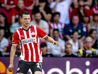 PSV player Hirving Lozano plays during the match PSV vs. Go Ahead Eagles at the Philips Stadium for the Dutch Eredivisie 4th round season 20...