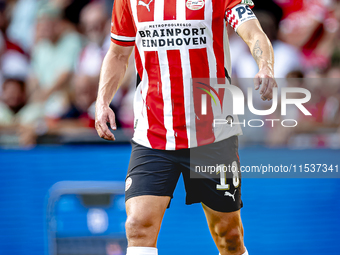 PSV player Olivier Boscagli during the match PSV vs. Go Ahead Eagles at the Philips Stadium for the Dutch Eredivisie 4th round season 2024-2...