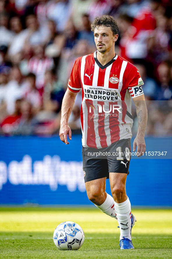 PSV player Olivier Boscagli during the match PSV vs. Go Ahead Eagles at the Philips Stadium for the Dutch Eredivisie 4th round season 2024-2...