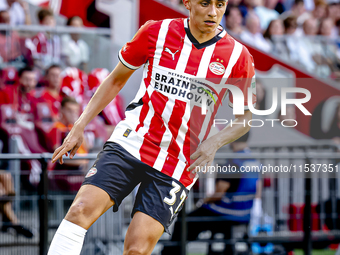 PSV player Richard Ledezma during the match between PSV and Go Ahead Eagles at the Philips Stadium for the Dutch Eredivisie 4th round season...