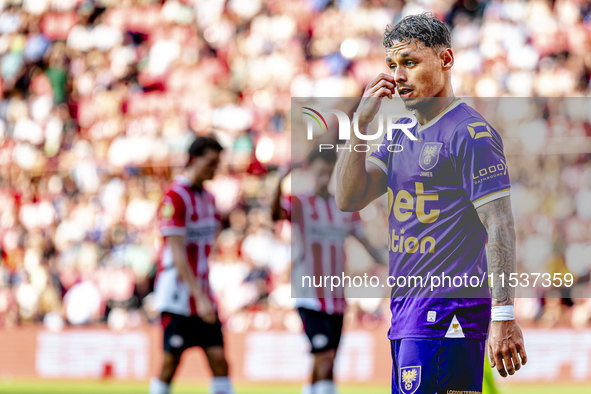 Go Ahead Eagles player Dean James during the match PSV - Go Ahead Eagles at the Philips Stadium for the Dutch Eredivisie 4th round season 20...