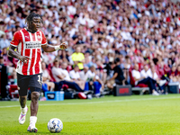 PSV player Johan Bakayoko plays during the match PSV vs. Go Ahead Eagles at the Philips Stadium for the Dutch Eredivisie 4th round season 20...