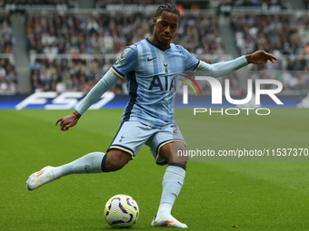 Tottenham Hotspur's Wilson Odobert during the Premier League match between Newcastle United and Tottenham Hotspur at St. James's Park in New...