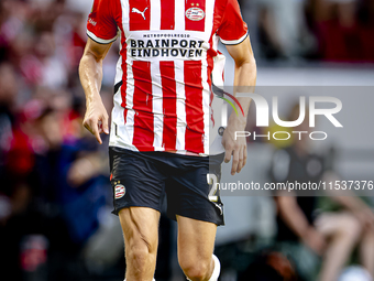 PSV player Guus Til during the match PSV vs. Go Ahead Eagles at the Philips Stadium for the Dutch Eredivisie 4th round season 2024-2025 in E...