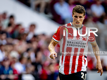 PSV player Guus Til during the match PSV vs. Go Ahead Eagles at the Philips Stadium for the Dutch Eredivisie 4th round season 2024-2025 in E...