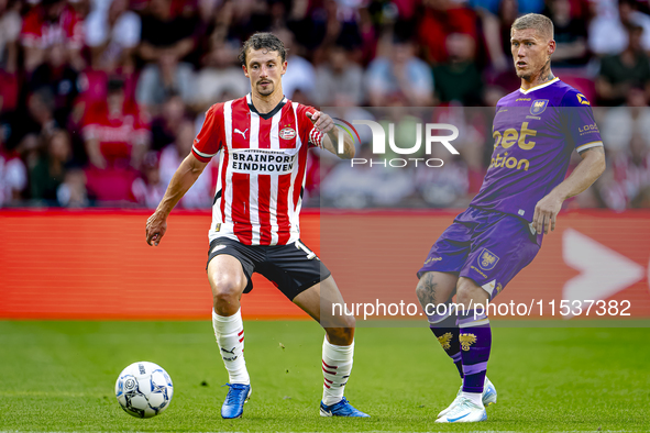 PSV player Olivier Boscagli during the match PSV vs. Go Ahead Eagles at the Philips Stadium for the Dutch Eredivisie 4th round season 2024-2...