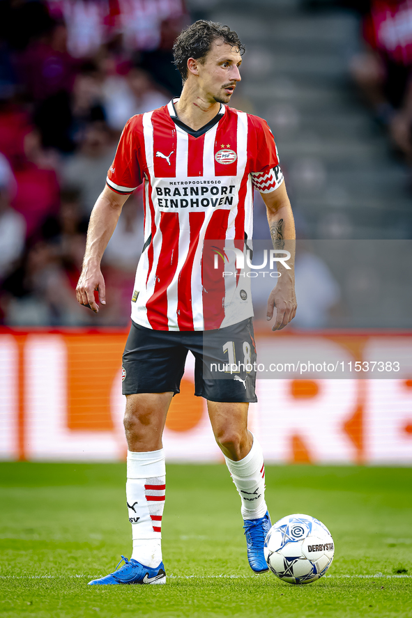 PSV player Olivier Boscagli during the match PSV vs. Go Ahead Eagles at the Philips Stadium for the Dutch Eredivisie 4th round season 2024-2...