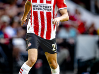 PSV player Guus Til during the match PSV vs. Go Ahead Eagles at the Philips Stadium for the Dutch Eredivisie 4th round season 2024-2025 in E...