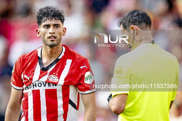 PSV player Ricardo Pepi during the match PSV vs. Go Ahead Eagles at the Philips Stadium for the Dutch Eredivisie 4th round season 2024-2025...