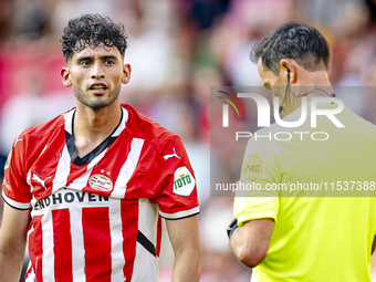 PSV player Ricardo Pepi during the match PSV vs. Go Ahead Eagles at the Philips Stadium for the Dutch Eredivisie 4th round season 2024-2025...