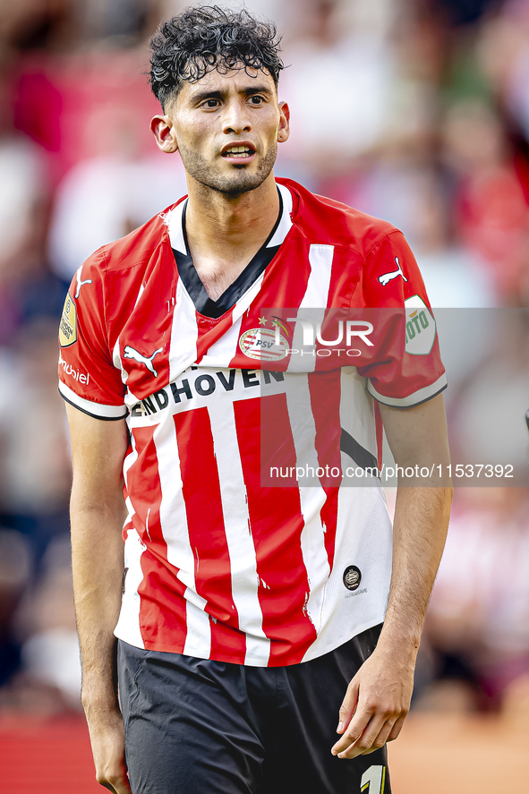 PSV player Ricardo Pepi during the match PSV vs. Go Ahead Eagles at the Philips Stadium for the Dutch Eredivisie 4th round season 2024-2025...