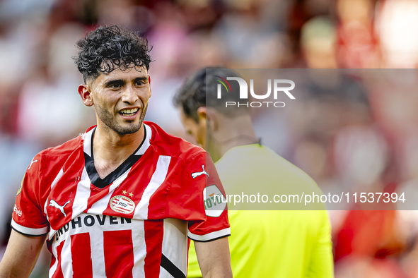 PSV player Ricardo Pepi during the match PSV vs. Go Ahead Eagles at the Philips Stadium for the Dutch Eredivisie 4th round season 2024-2025...