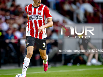 PSV player Guus Til during the match PSV vs. Go Ahead Eagles at the Philips Stadium for the Dutch Eredivisie 4th round season 2024-2025 in E...