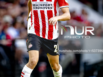 PSV player Guus Til during the match PSV vs. Go Ahead Eagles at the Philips Stadium for the Dutch Eredivisie 4th round season 2024-2025 in E...