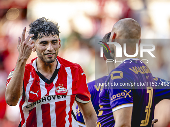 PSV player Ricardo Pepi during the match PSV vs. Go Ahead Eagles at the Philips Stadium for the Dutch Eredivisie 4th round season 2024-2025...