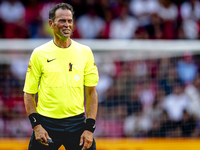 Referee Bas Nijhuis officiates the match between PSV and Go Ahead Eagles at the Philips Stadium for the Dutch Eredivisie 4th round season 20...