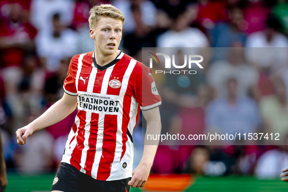 PSV player Jerdy Schouten during the match PSV vs. Go Ahead Eagles at the Philips Stadium for the Dutch Eredivisie 4th round season 2024-202...