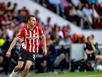 PSV player Hirving Lozano plays during the match PSV vs. Go Ahead Eagles at the Philips Stadium for the Dutch Eredivisie 4th round season 20...