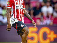 PSV player Ryan Flamingo during the match PSV vs. Go Ahead Eagles at the Philips Stadium for the Dutch Eredivisie 4th round season 2024-2025...