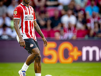 PSV player Ryan Flamingo during the match PSV vs. Go Ahead Eagles at the Philips Stadium for the Dutch Eredivisie 4th round season 2024-2025...