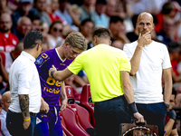 Go Ahead Eagles trainer Paul Simonis during the match PSV vs. Go Ahead Eagles at the Philips Stadium for the Dutch Eredivisie 4th round seas...