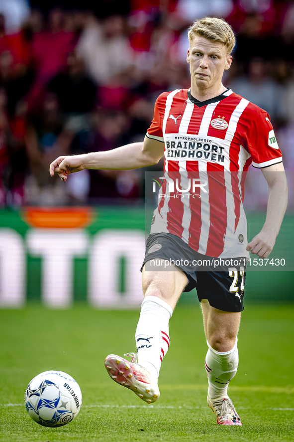 PSV player Jerdy Schouten during the match PSV vs. Go Ahead Eagles at the Philips Stadium for the Dutch Eredivisie 4th round season 2024-202...