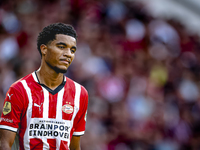 PSV player Malik Tillman plays during the match between PSV and Go Ahead Eagles at the Philips Stadium for the Dutch Eredivisie 4th round se...