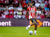 PSV player Ryan Flamingo during the match PSV vs. Go Ahead Eagles at the Philips Stadium for the Dutch Eredivisie 4th round season 2024-2025...