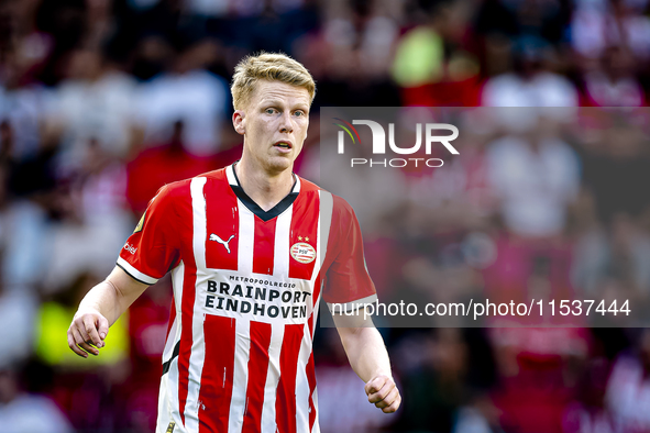 PSV player Jerdy Schouten during the match PSV vs. Go Ahead Eagles at the Philips Stadium for the Dutch Eredivisie 4th round season 2024-202...