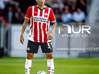 PSV player Richard Ledezma during the match between PSV and Go Ahead Eagles at the Philips Stadium for the Dutch Eredivisie 4th round season...