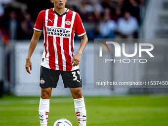 PSV player Richard Ledezma during the match between PSV and Go Ahead Eagles at the Philips Stadium for the Dutch Eredivisie 4th round season...