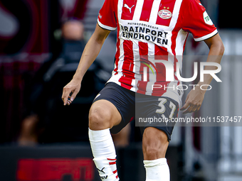 PSV player Richard Ledezma during the match between PSV and Go Ahead Eagles at the Philips Stadium for the Dutch Eredivisie 4th round season...