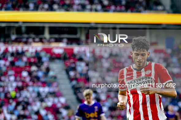 PSV player Ricardo Pepi during the match between PSV and Go Ahead Eagles at the Philips Stadium for the Dutch Eredivisie 4th round season 20...