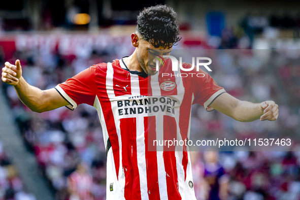 PSV player Ricardo Pepi during the match between PSV and Go Ahead Eagles at the Philips Stadium for the Dutch Eredivisie 4th round season 20...