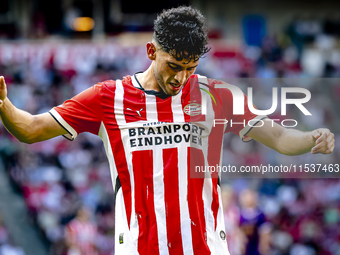 PSV player Ricardo Pepi during the match between PSV and Go Ahead Eagles at the Philips Stadium for the Dutch Eredivisie 4th round season 20...