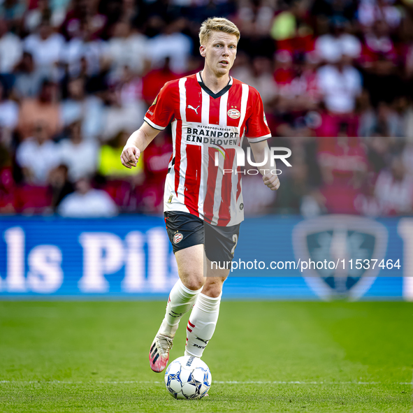 PSV player Jerdy Schouten during the match PSV vs. Go Ahead Eagles at the Philips Stadium for the Dutch Eredivisie 4th round season 2024-202...